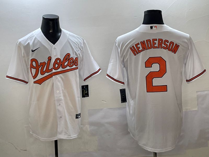 Men Baltimore Orioles #2 Henderson White Game 2025 Nike MLB Jersey style 5->baltimore orioles->MLB Jersey